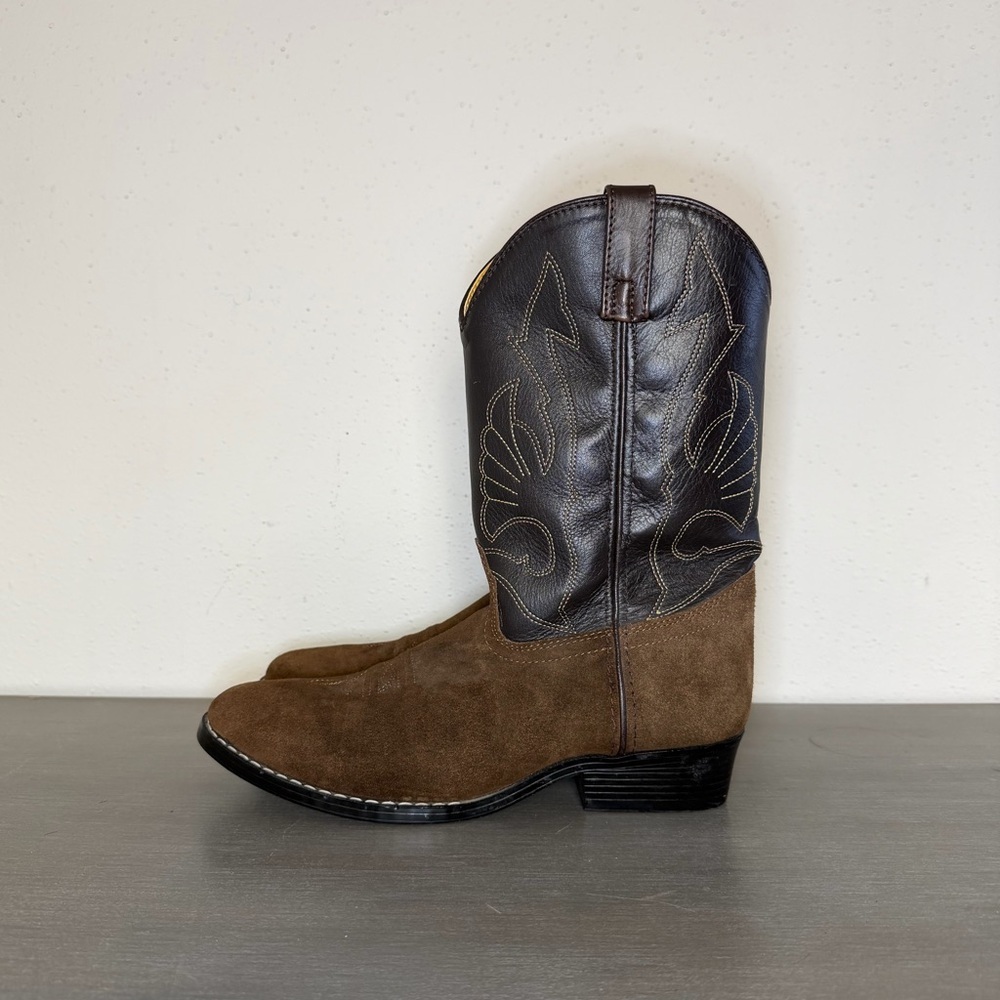 Masterson Boot Co. RB2003Y Brown Suede Leather Western Cowboy Boots Size 6D - Picture 2 of 9